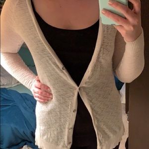 Off White Button-Up Cardigan